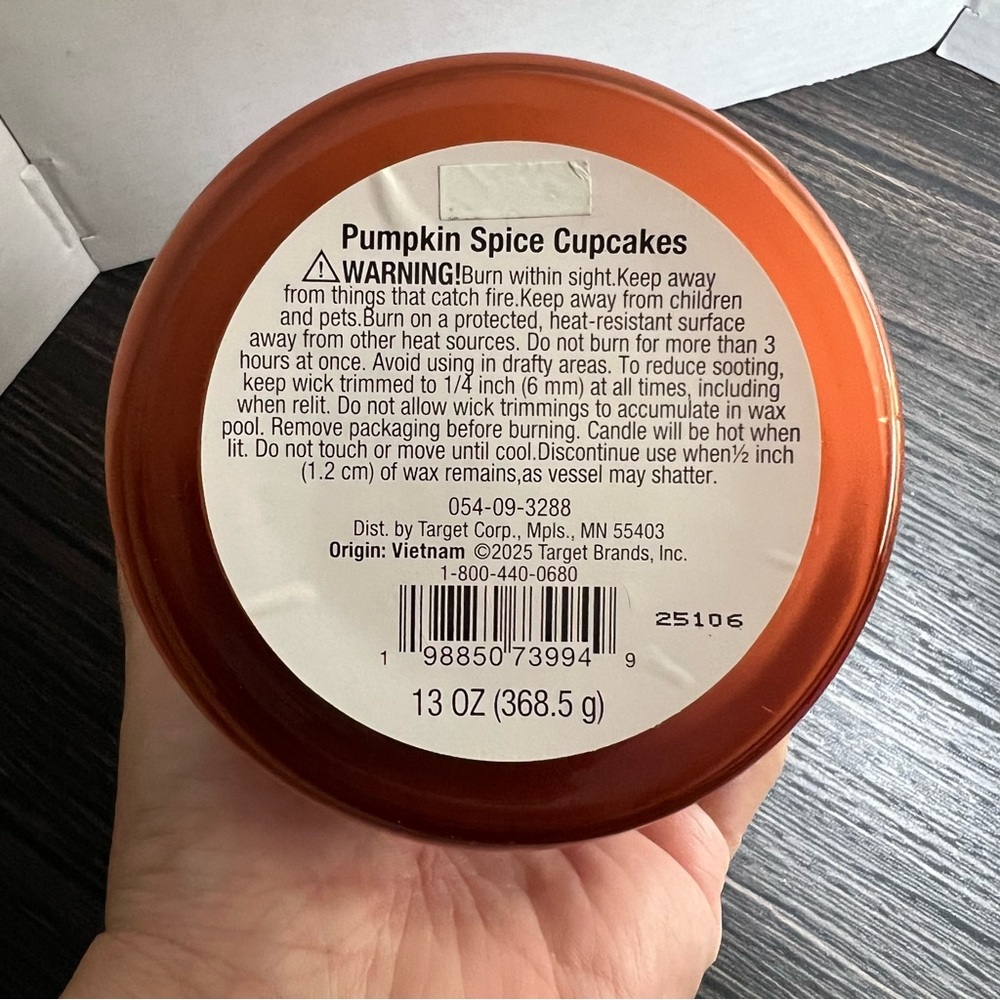Threshold Pumpkin Spice Cupcake Scented Lidded Candle - Vibrant Orange - Picture 3 of 3